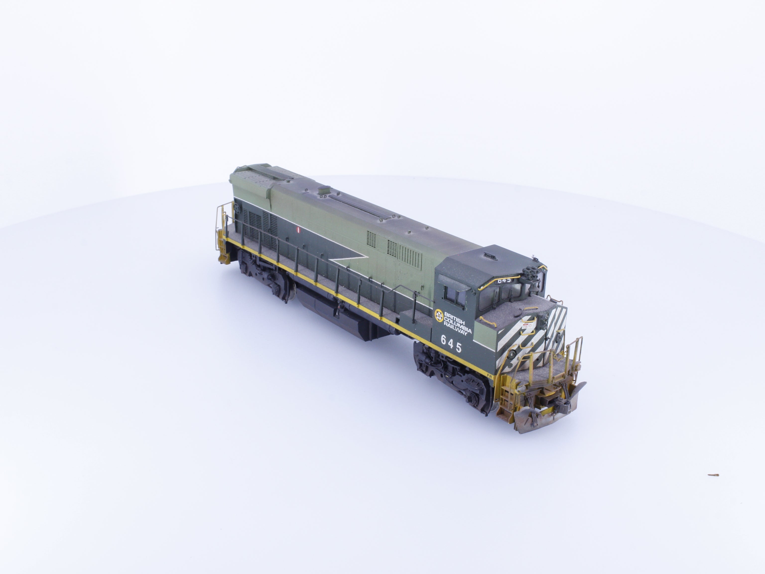 Overland 5275 HO Brass BCR M420W Diesel Locomotive Factory Paint and Weathered BC Rail (BCOL) 645 DCC