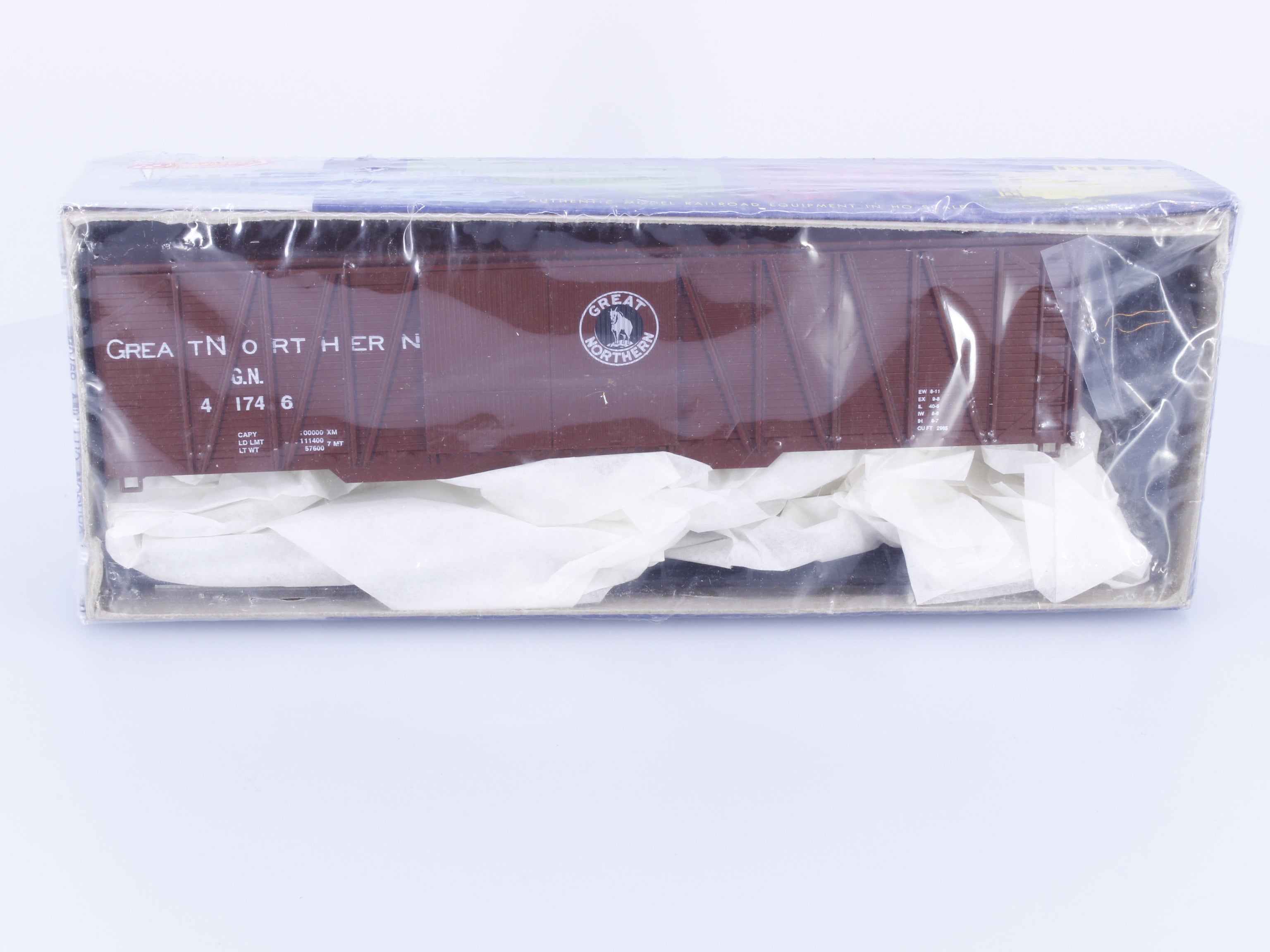 Roundhouse 2121 HO 50' S/S Double Door Automobile Boxcar Kit Great Northern (GN) 41746