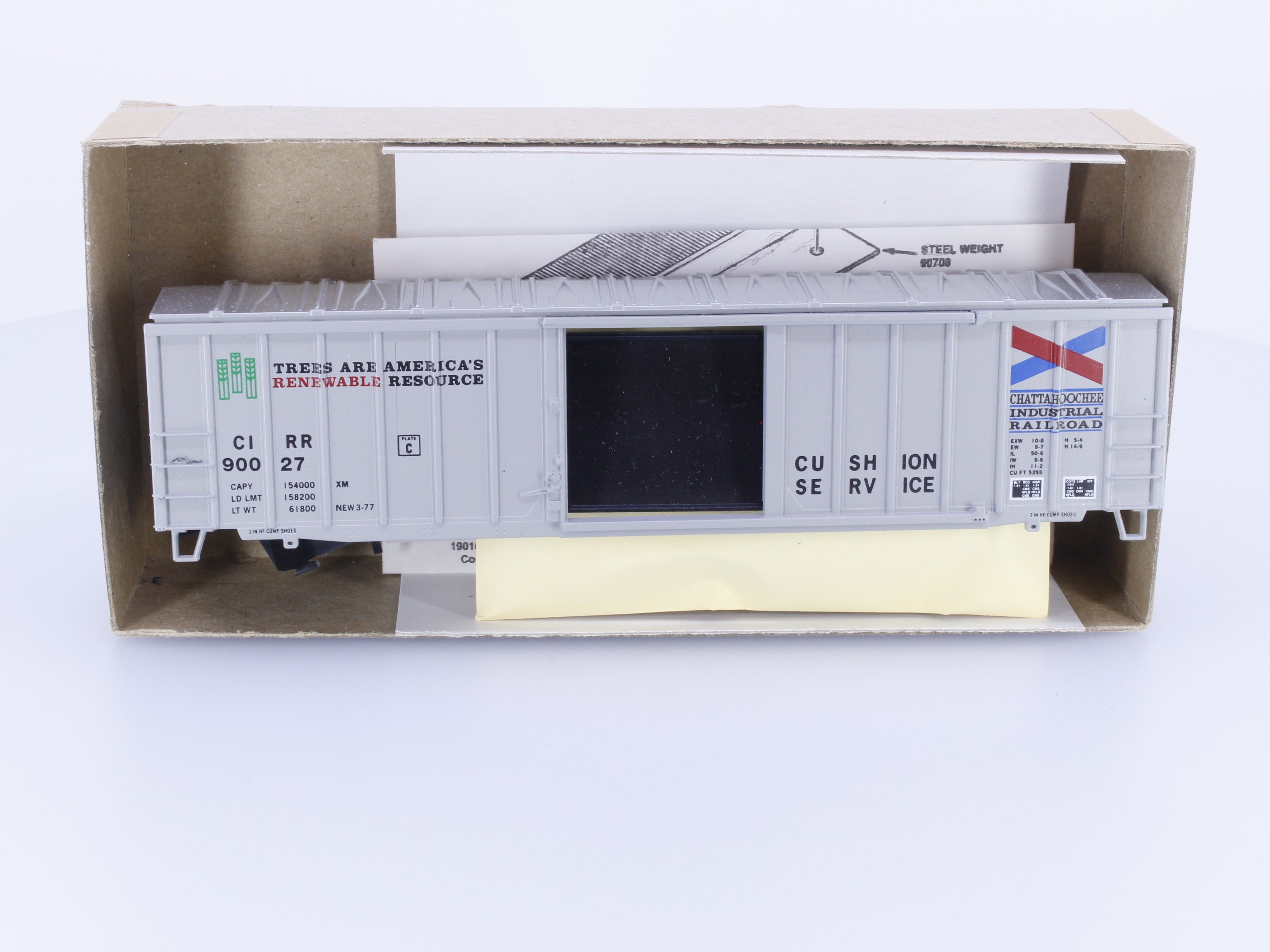Rail Runner Custom Cars 299 HO 50' Railbox Type Boxcar Kit Chattahoochee Industrial Railroad (CIRR) 90027