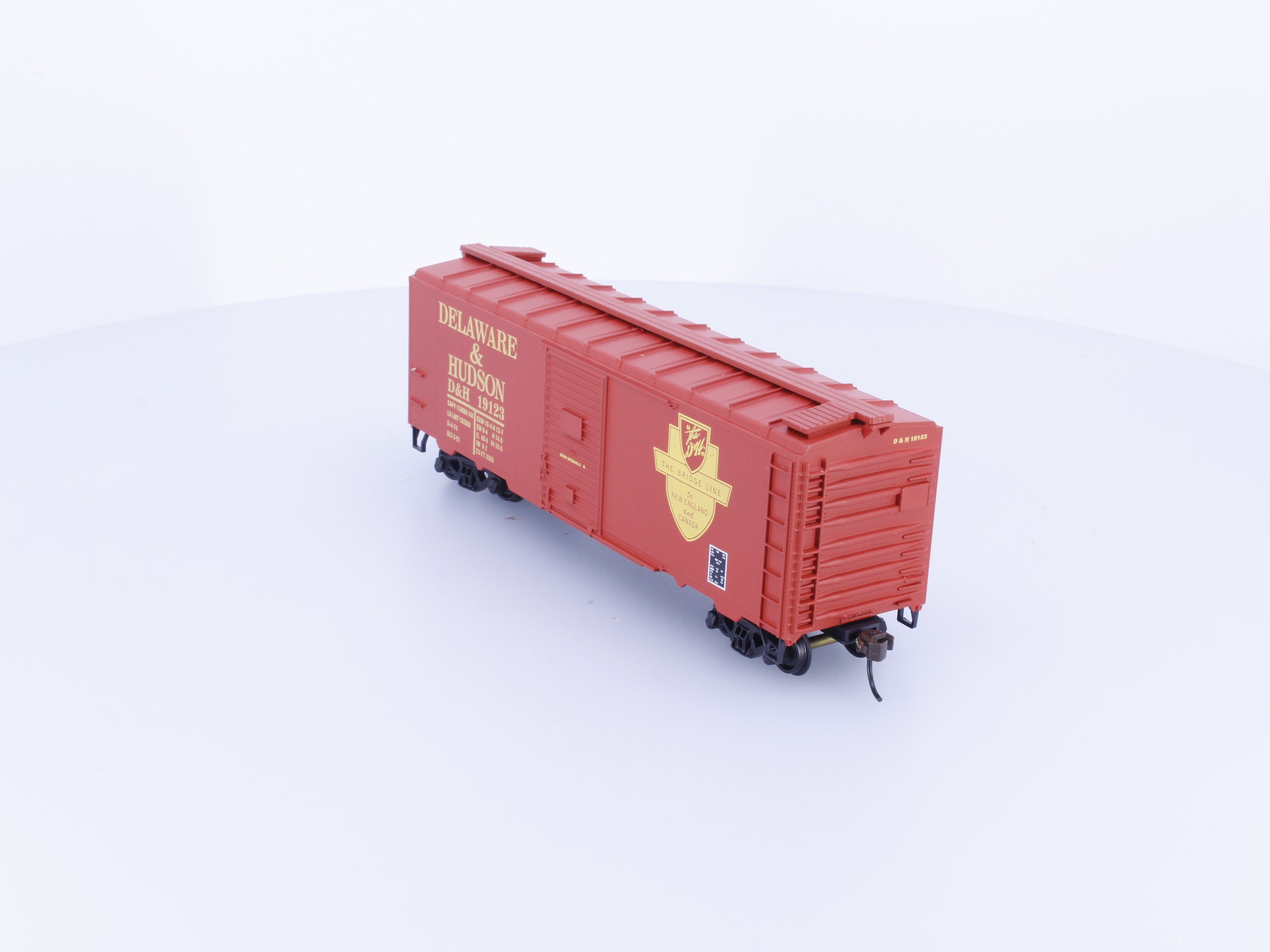 Roundhouse 20405 HO R-T-R 40' AAR Single Door Box Car Delaware and Hudson Railway (D&H) 19123