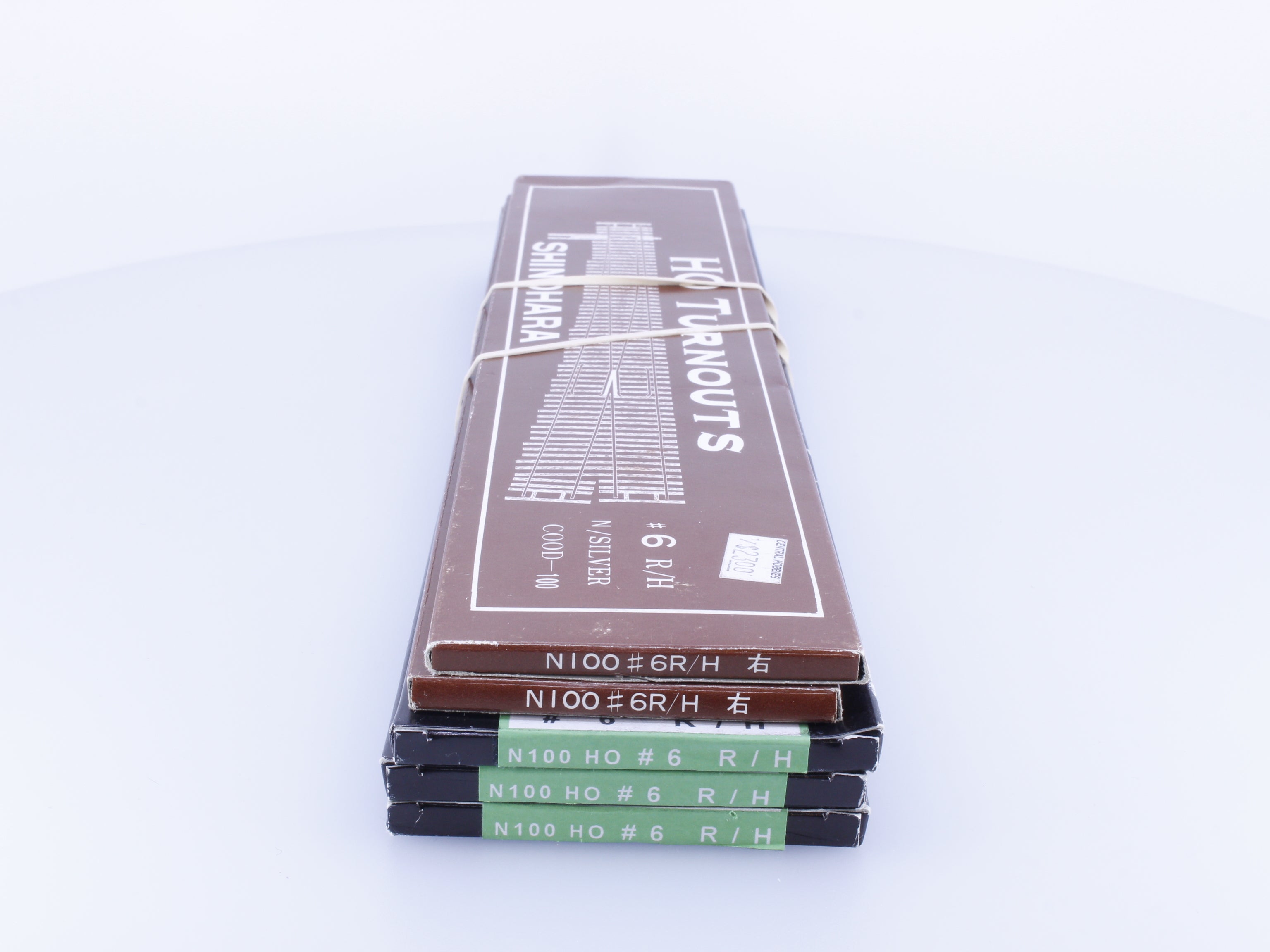 Shinohara 10018 HO #6 Code 100 Right Turnout Bundle of 5