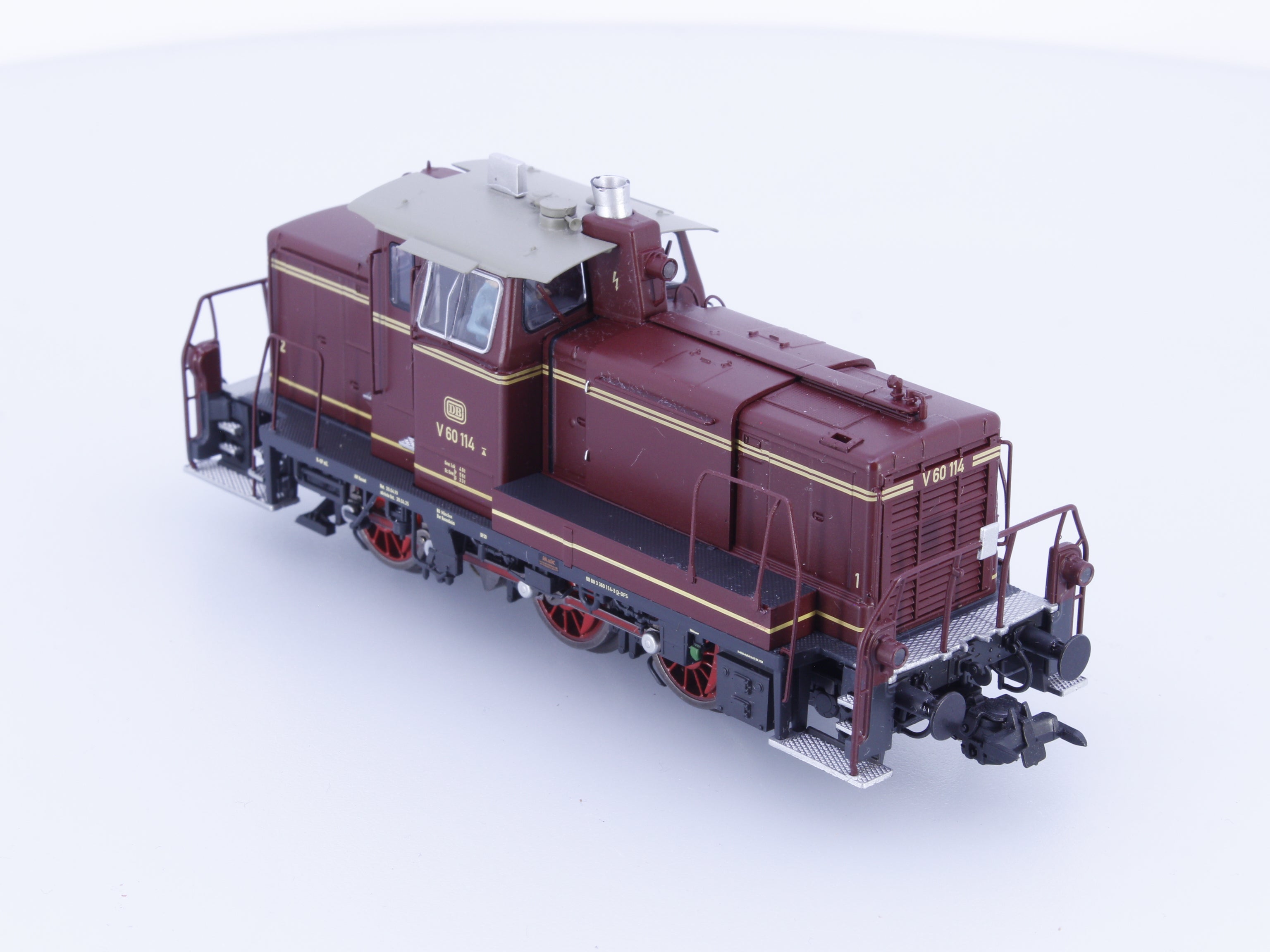 ESU 31743 HO DB V60 Diesel Switcher Telex AC/DC Capacitor Full Functions Full Metal 114 DCC & Sound