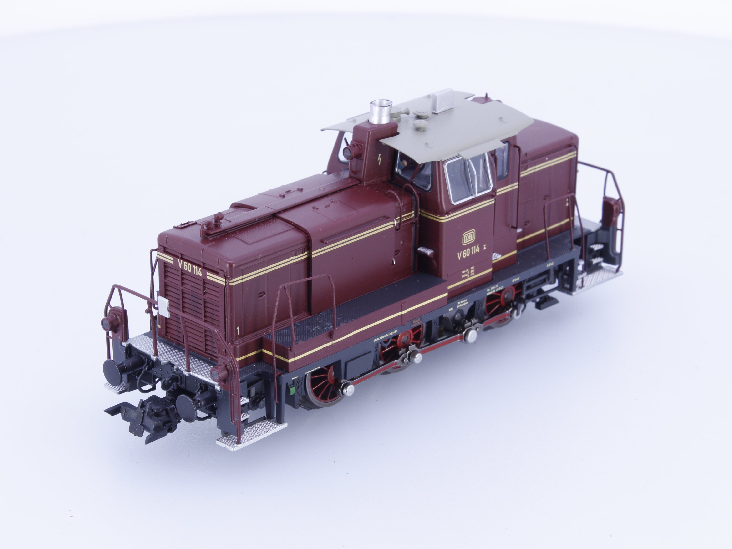 ESU 31743 HO DB V60 Diesel Switcher Telex AC/DC Capacitor Full Functions Full Metal 114 DCC & Sound