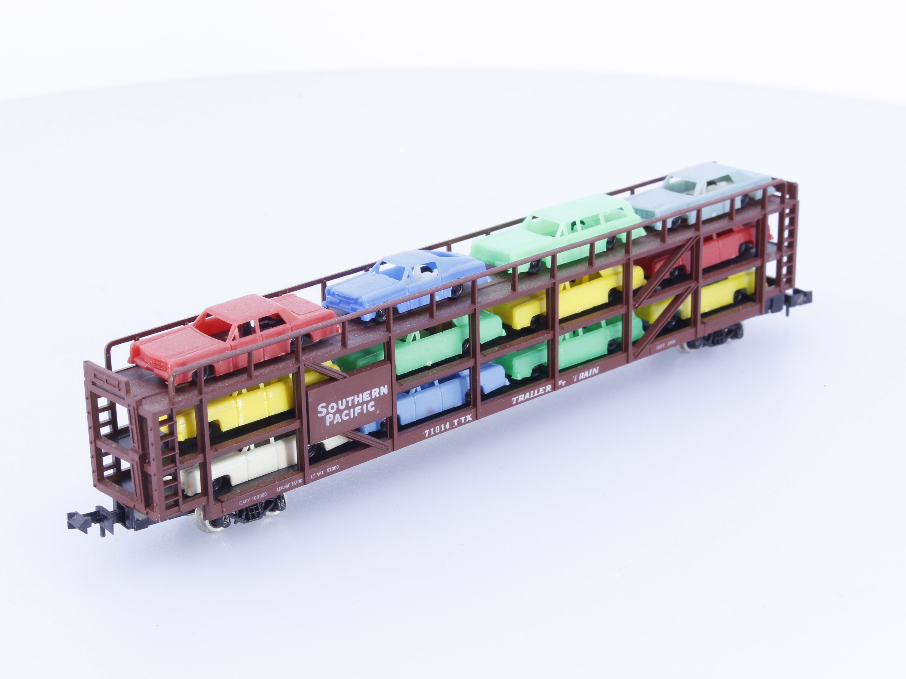 Minitrix 51315200 N Tri Level Open Autorack (TTX) Southern Pacific (SP) 71014