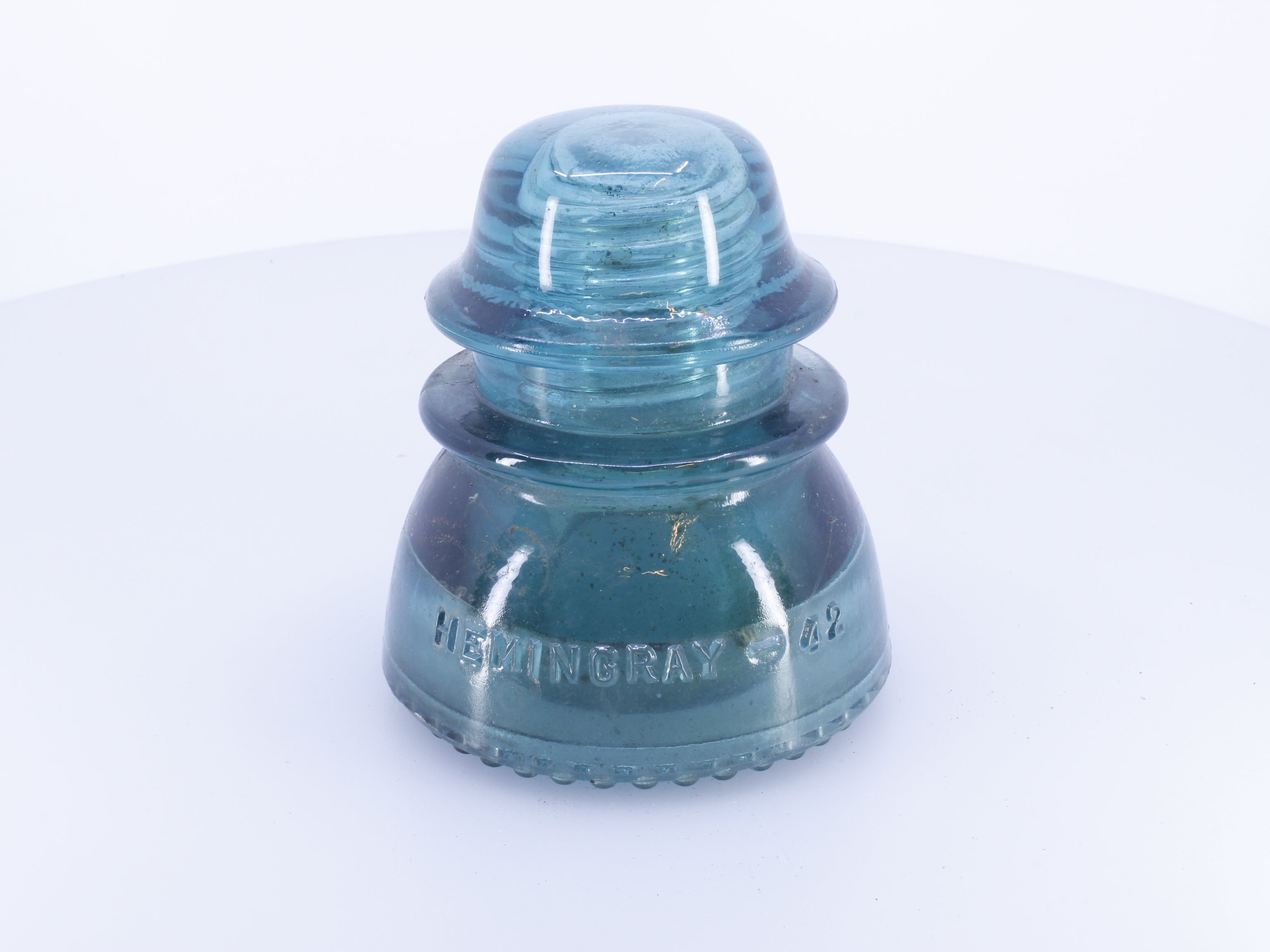 Hemingray 42 Aqua Blue Glass Insulator