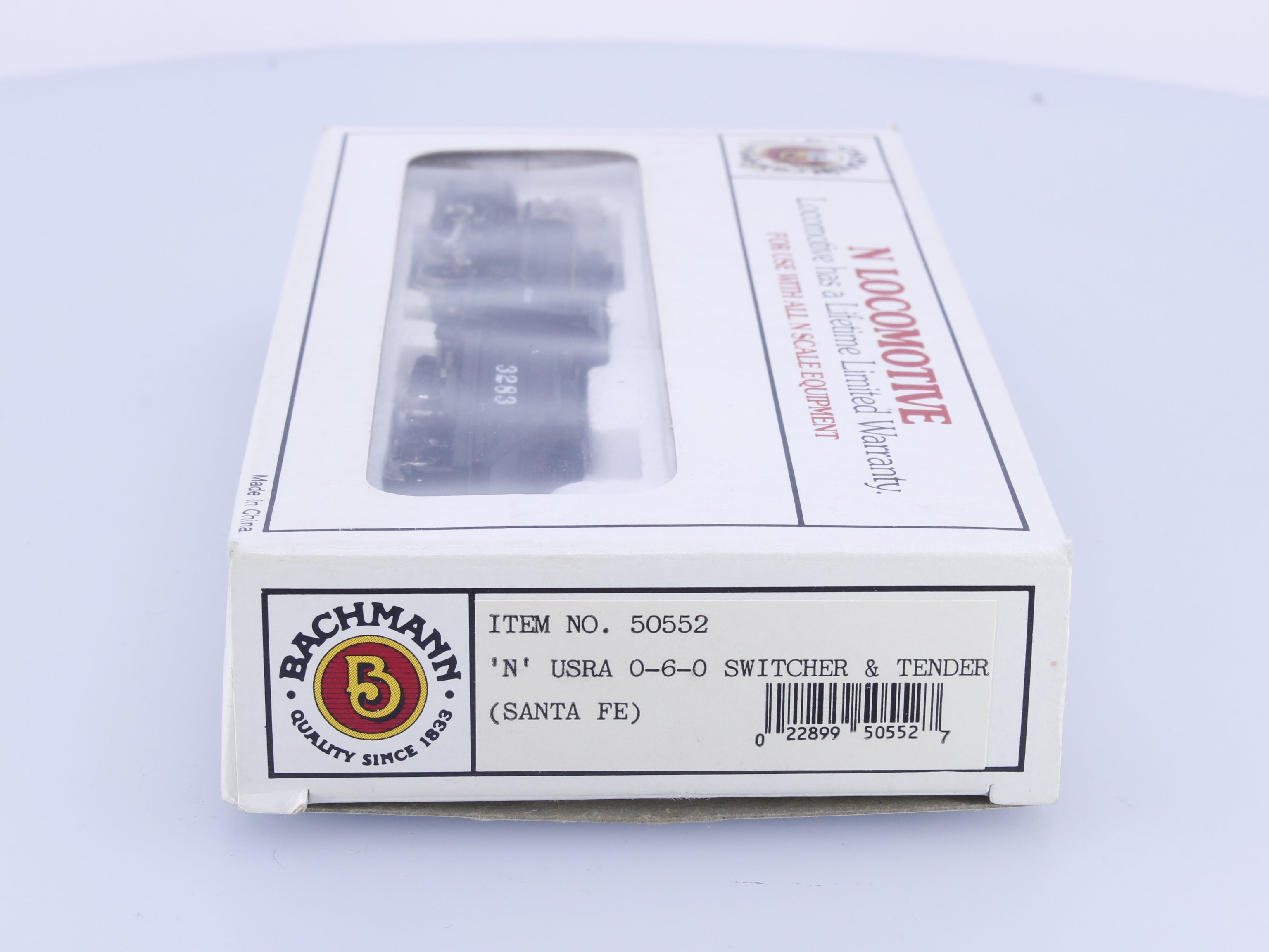 Bachmann 50552 N USRA 0-6-0 Steam Locomotive Atchison Topeka and Santa Fe (ATSF) 3283 Analog DC