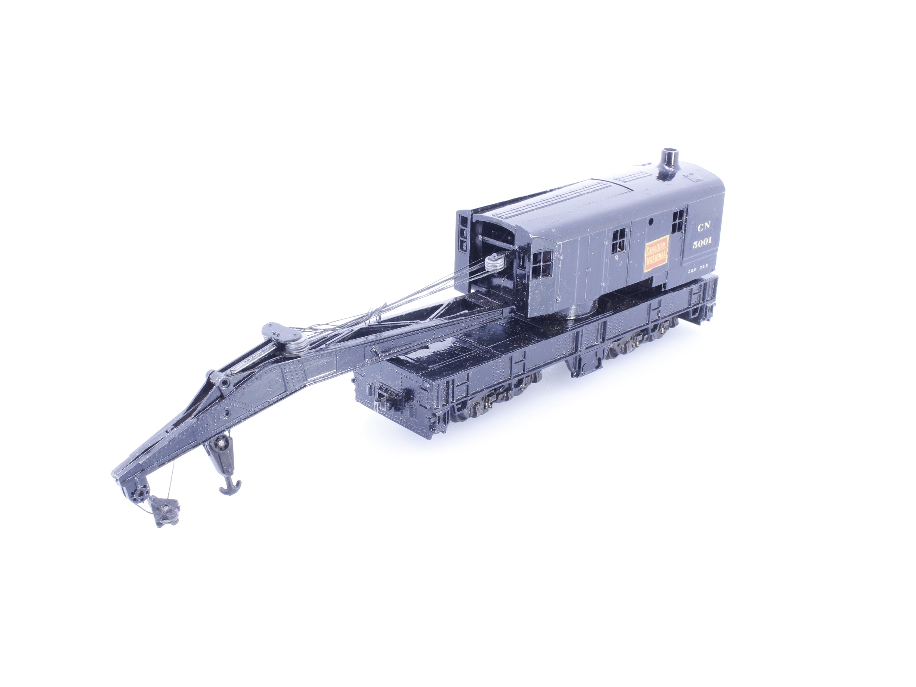 Athearn A200TWC HO Brass 200 Ton MOW Wrecking Crane Canadian National (CN) 5001