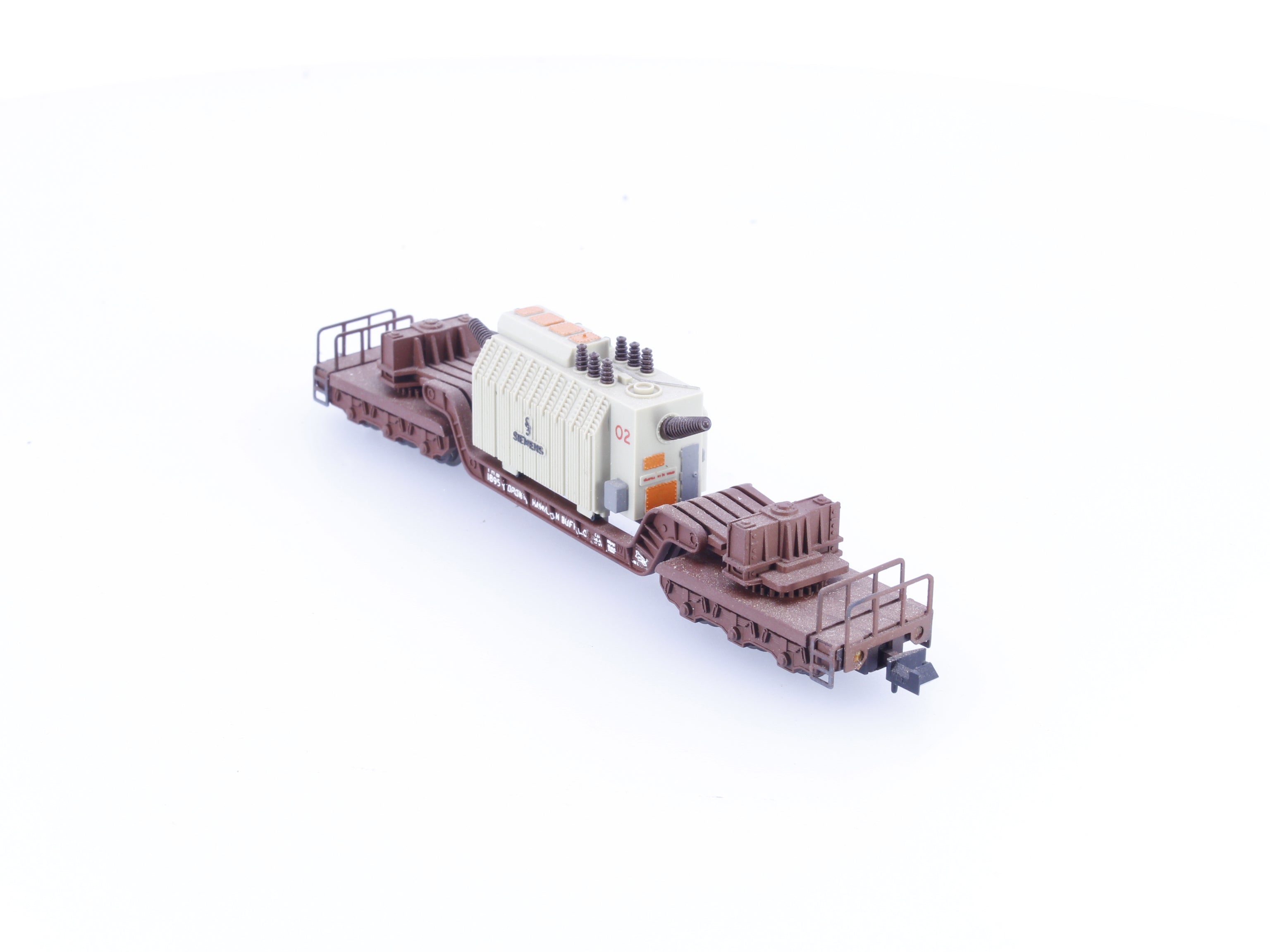 Minitrix 51290200 N Depressed Center Flat Car with Siemens Load Toronto Hamilton and Buffalo (THB) 1895