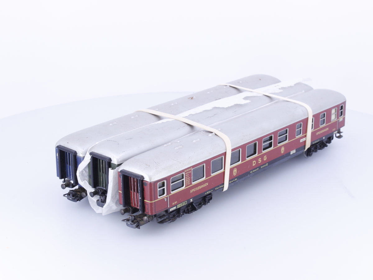 Marklin 4024/4026/4027 HO DB 3 x Passenger Coaches Tin Plate