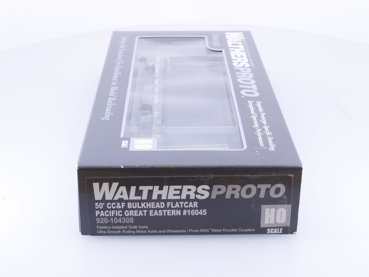 Walthers 920-104308 HO 50' CC&F Bulkhead Flatcar Pacific Great Eastern (PGE) 16045