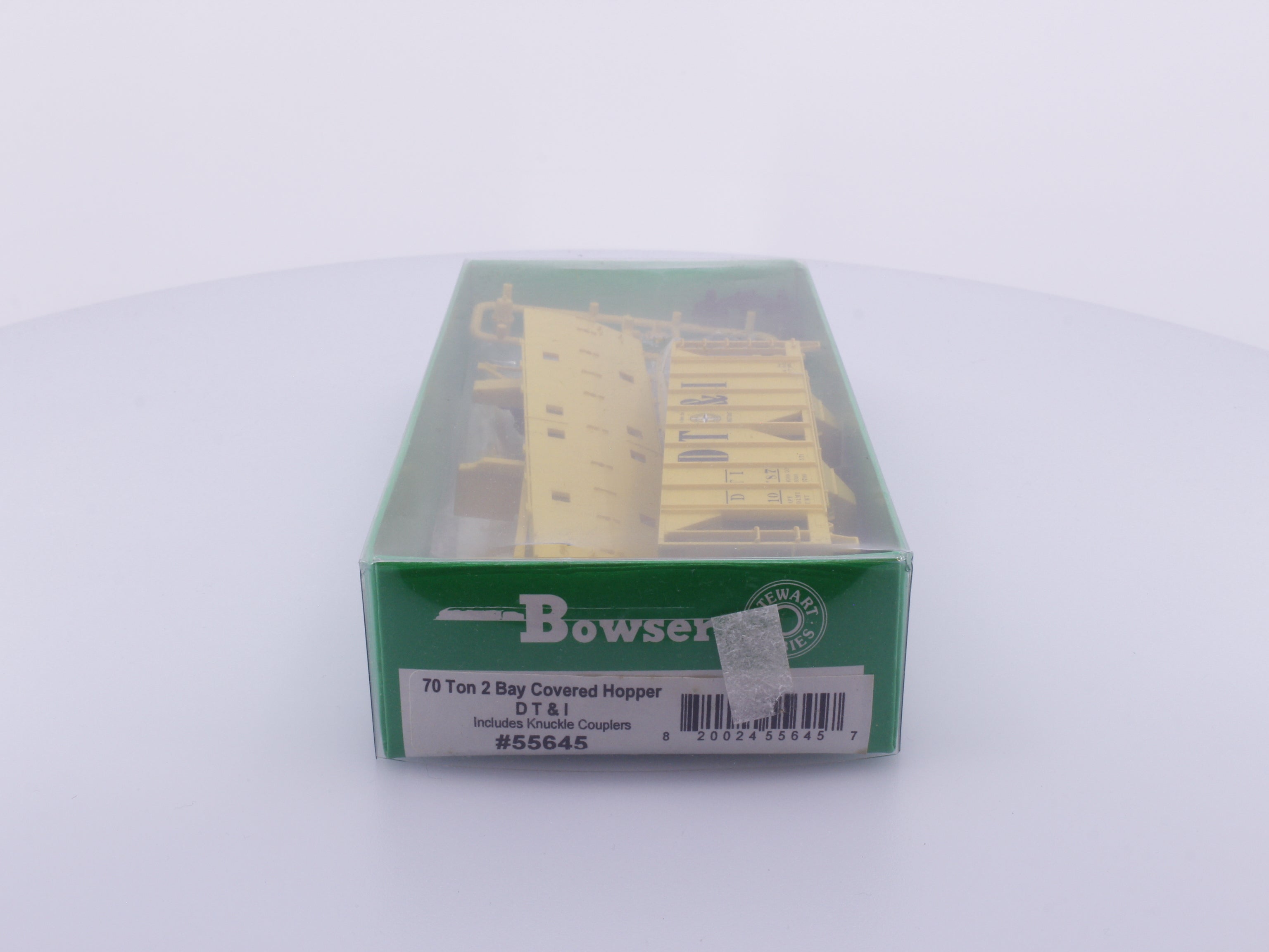 Bowser 55645 HO 70 Ton 2 Bay Covered Hopper Car Kit Detroit Toledo and Ironton (DTI) 10787
