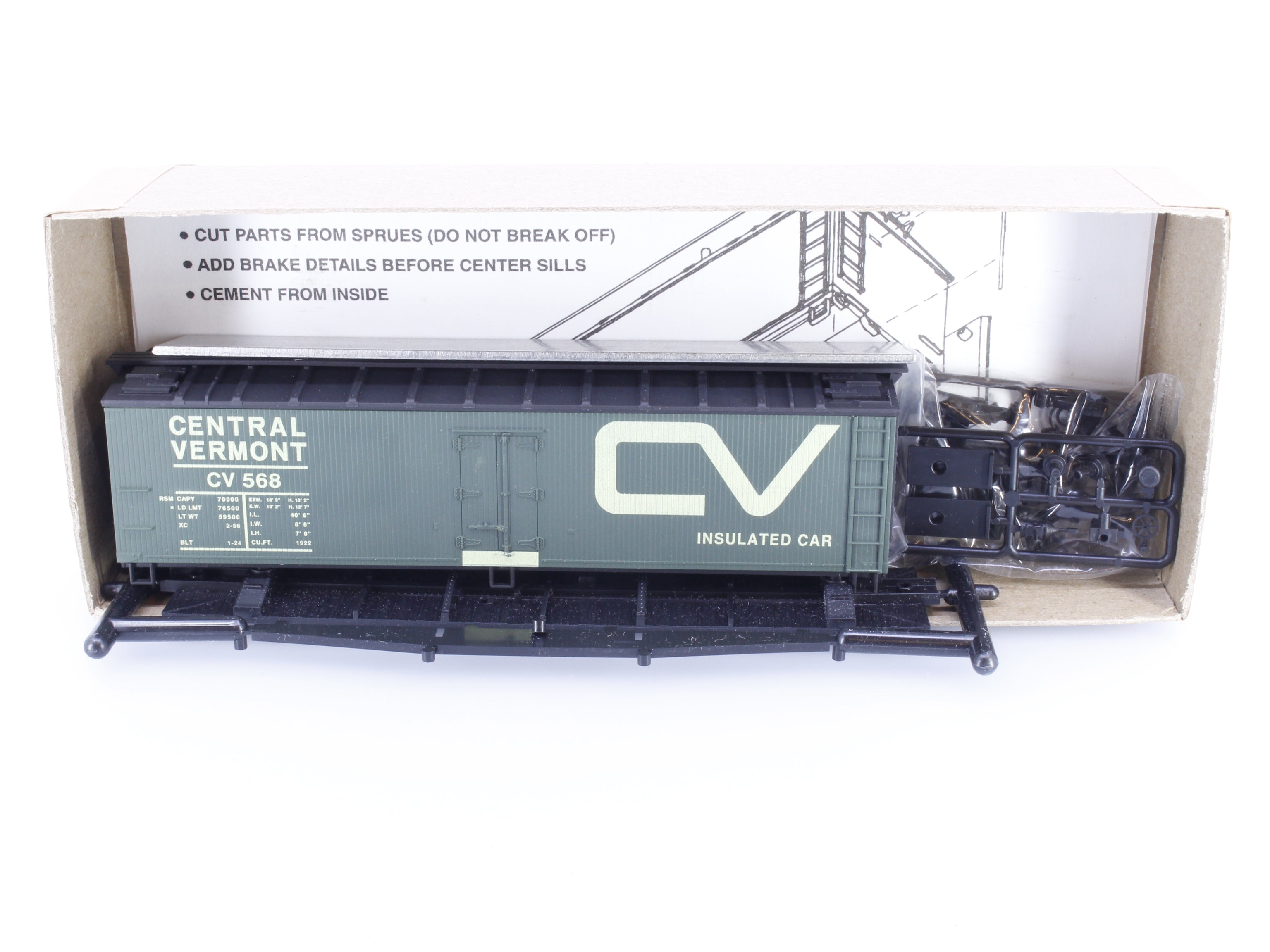 Accurail 4839.1 HO 40' Wood Reefer Kit Vermont Railway (VTR) 568