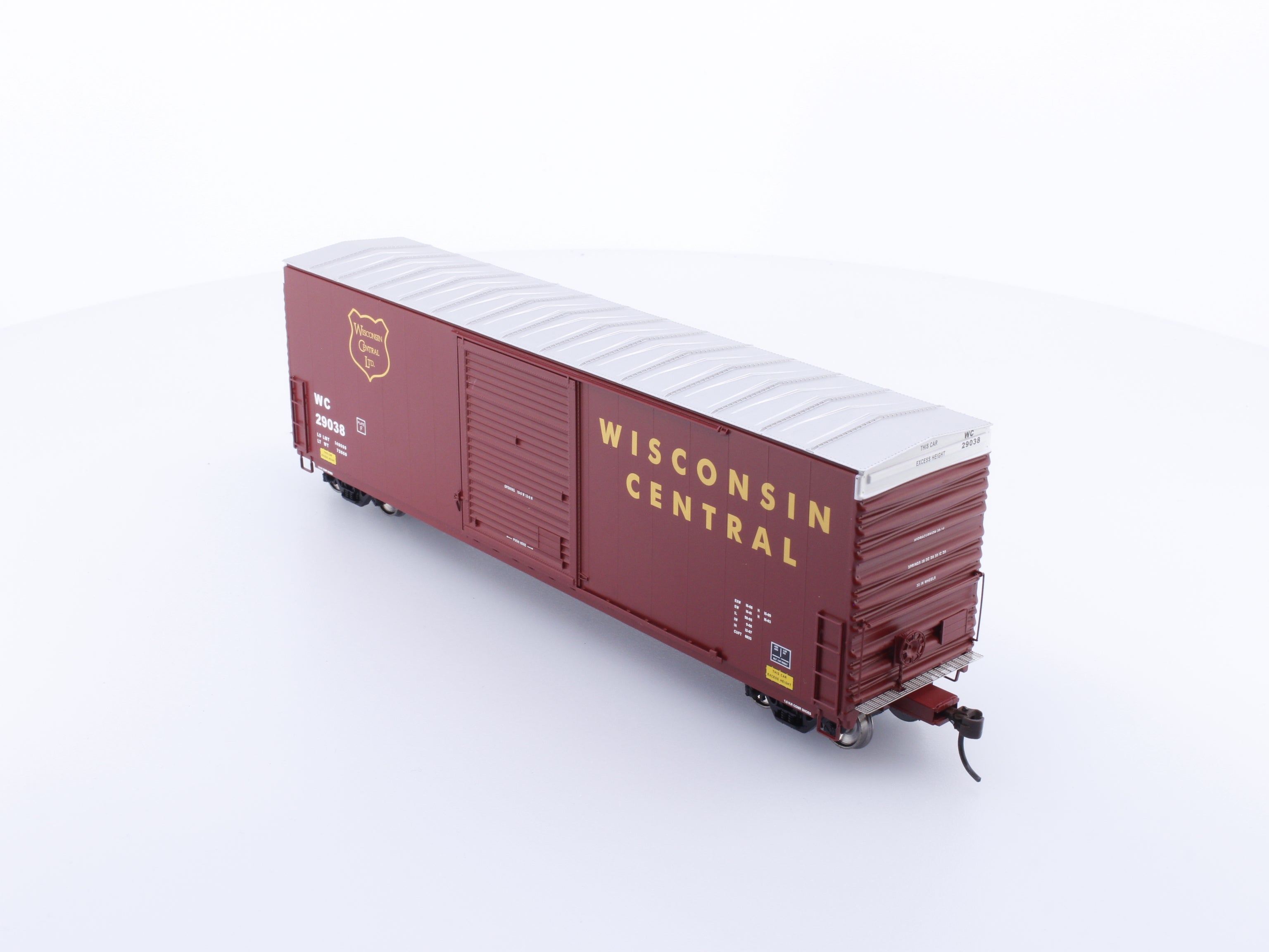 ExactRail EE-1003-3 HO PC&F 6033 Cu. Ft. Single Door Box Car Wisconsin Central (WC) 29038
