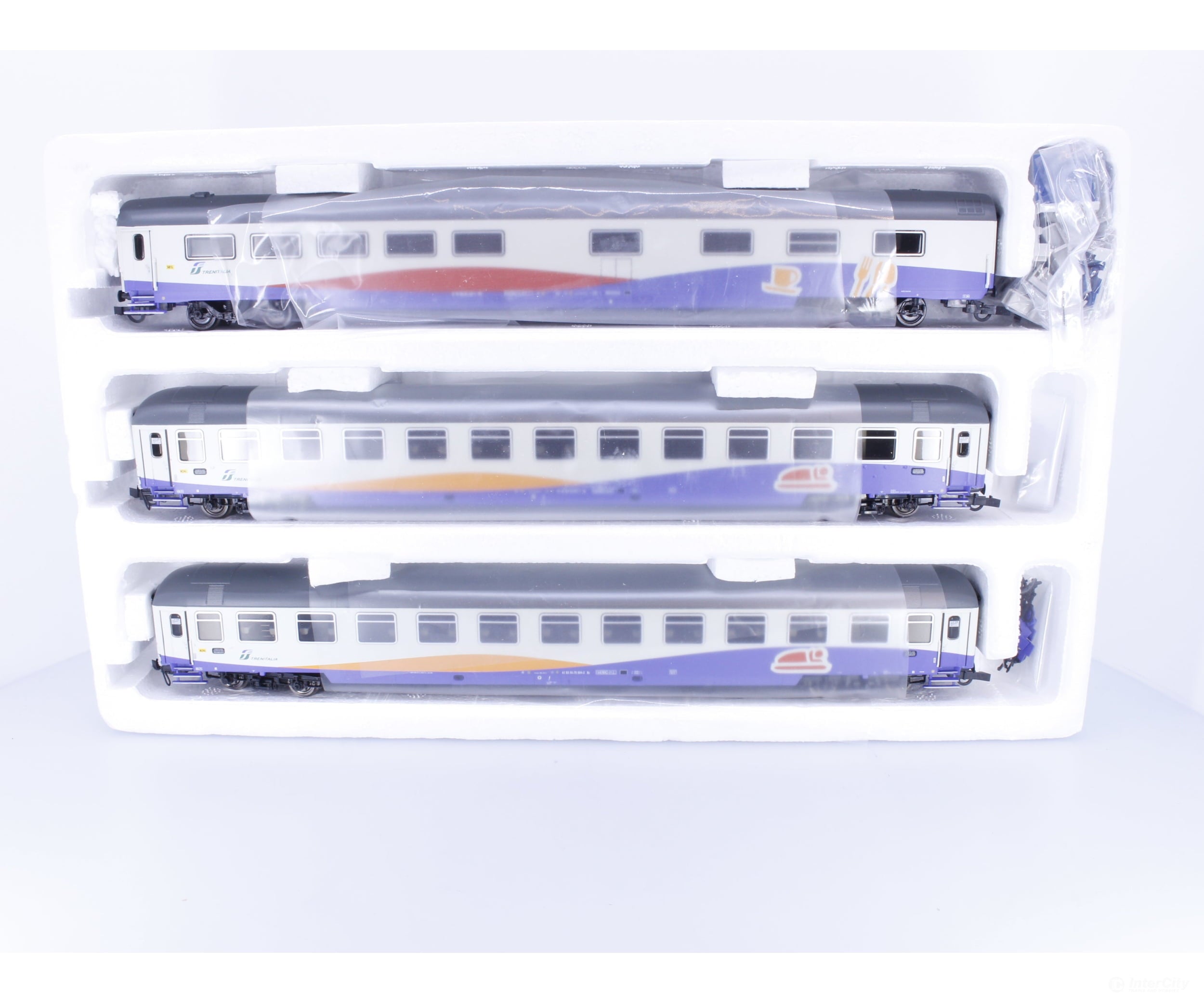A.C.M.E. 55022 HO FS EN Palatino Roma T.ni - Paris Bercy 3 Car Set Set B 169-5 815-1 804-5 - European Passenger Cars