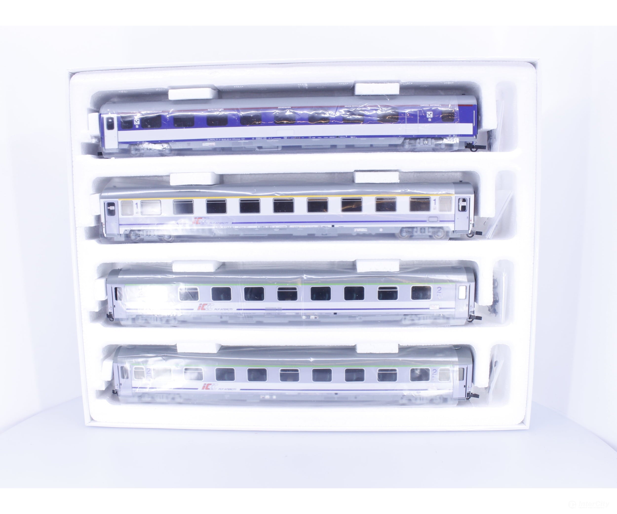 A.C.M.E. 55062 HO PKP EC Polonia Eurocity 4 Car Set 001-8 002-0 003-5 007-6 - European Passenger Cars