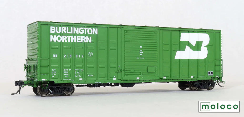 Moloco HO 60019-05 ACF 50' Hicube Waffle 10-6 YSD - Burlington Northern BN 219055