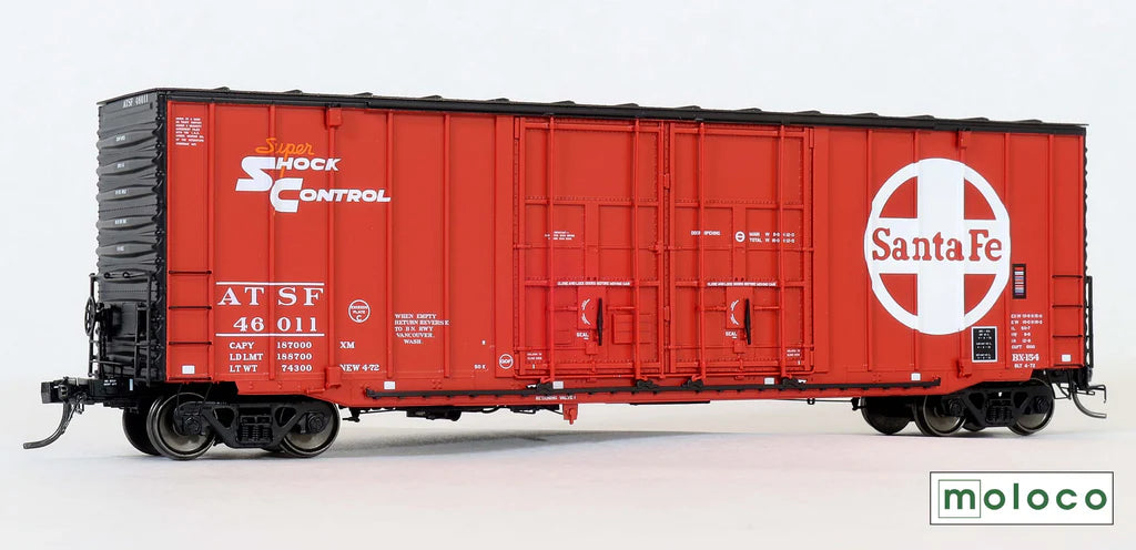 Moloco HO 60001-05 ACF 50' Hicube NON-Waffle 8+8 YPDX - ATSF 46070