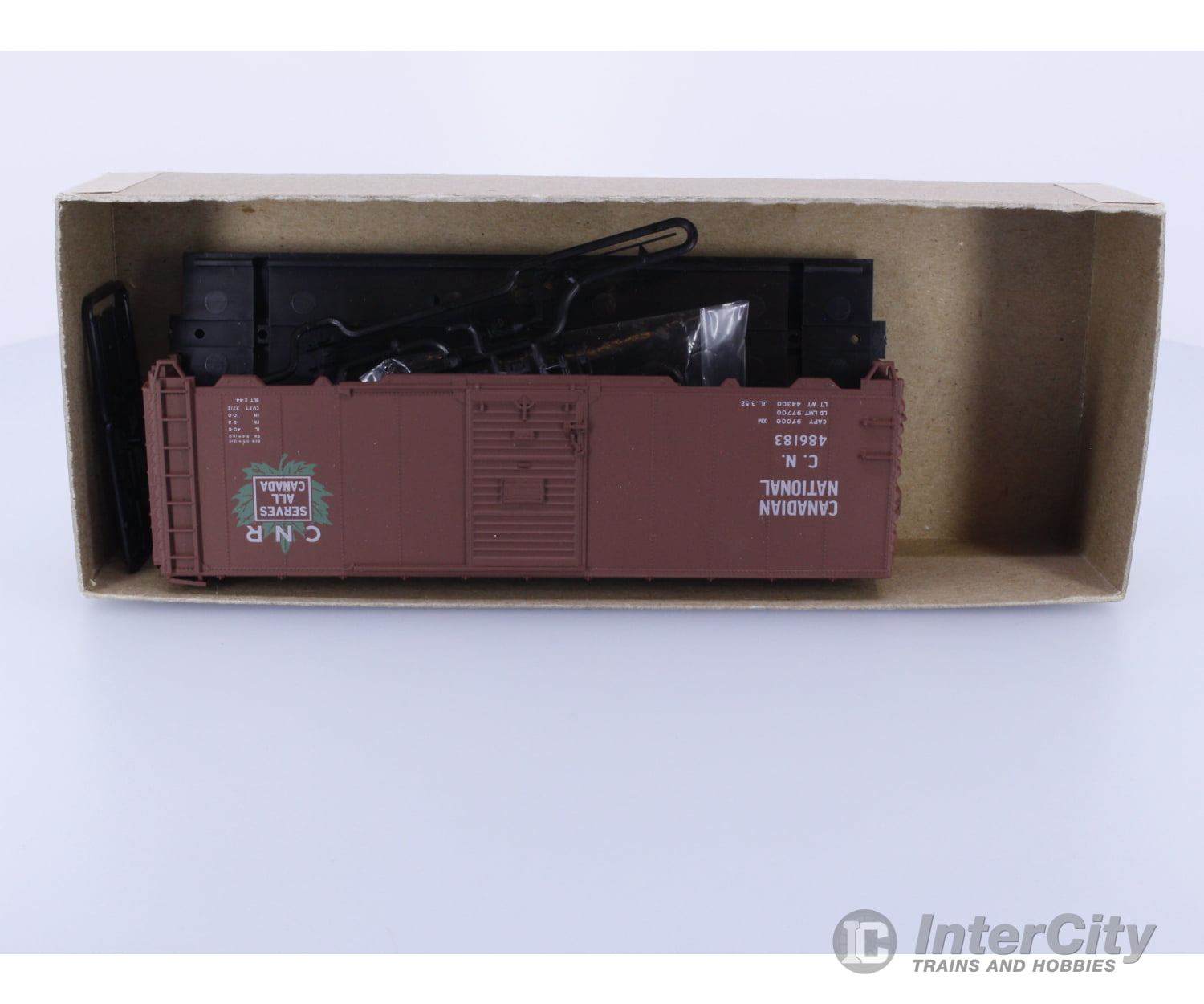 Accurail 35089 HO AAR 40’ Steel Box Car Canadian National (CN) 486183 Freight Cars