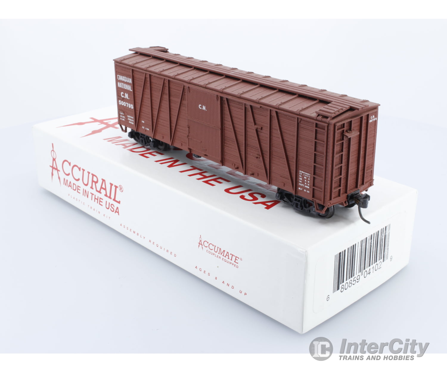 Accurail 40’ Outside Braced Box Wood Ends Cn 700795 Freight Cars