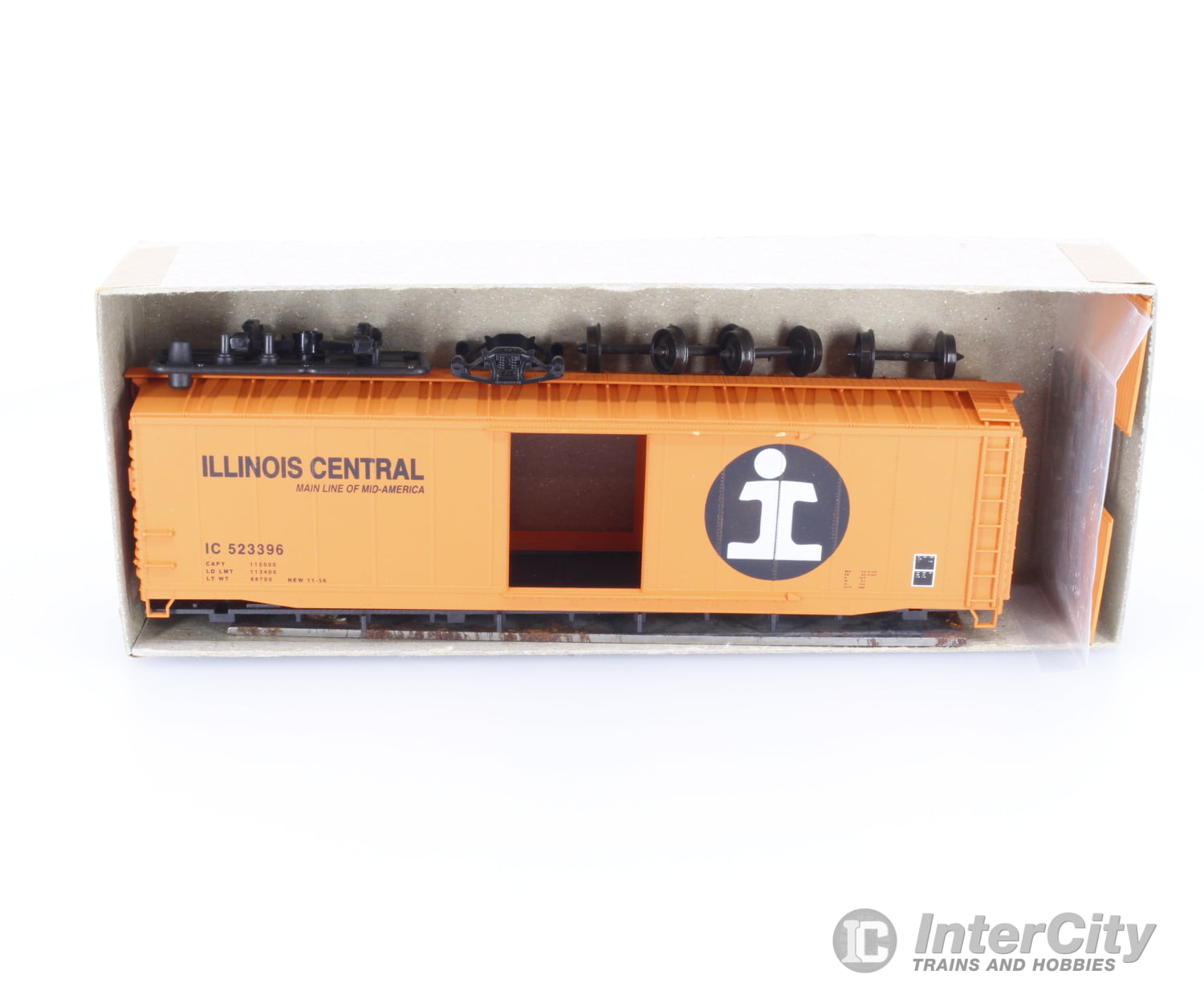 Accurail 5002 HO AAR 50’ Steel Box Car Illinois Central (IC) 523396 Freight Cars