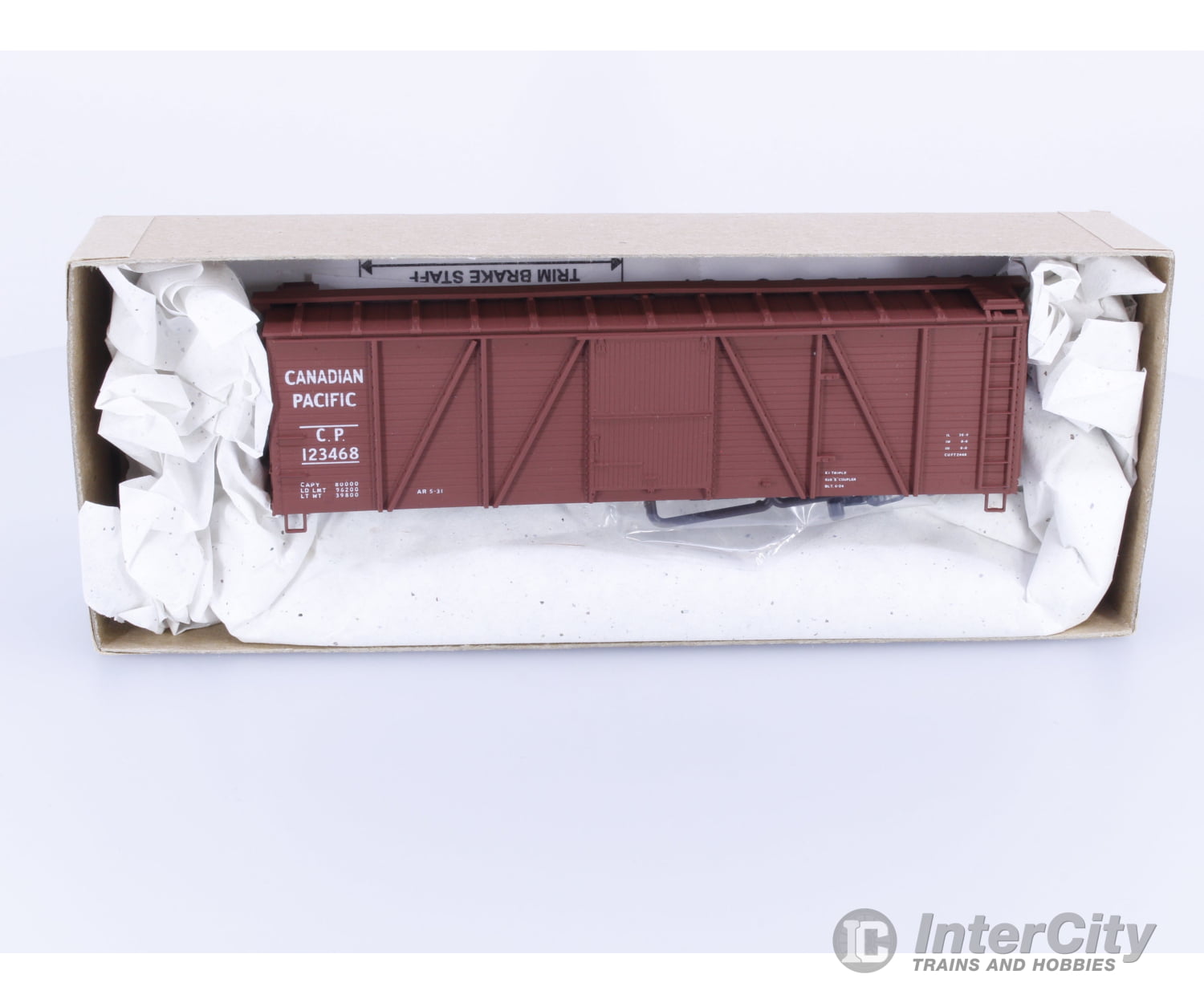 Accurail 7013 HO 40’ 6 Panel Wood Boxcar Kit #4 Canadian Pacific (CP) 123468 Freight Cars