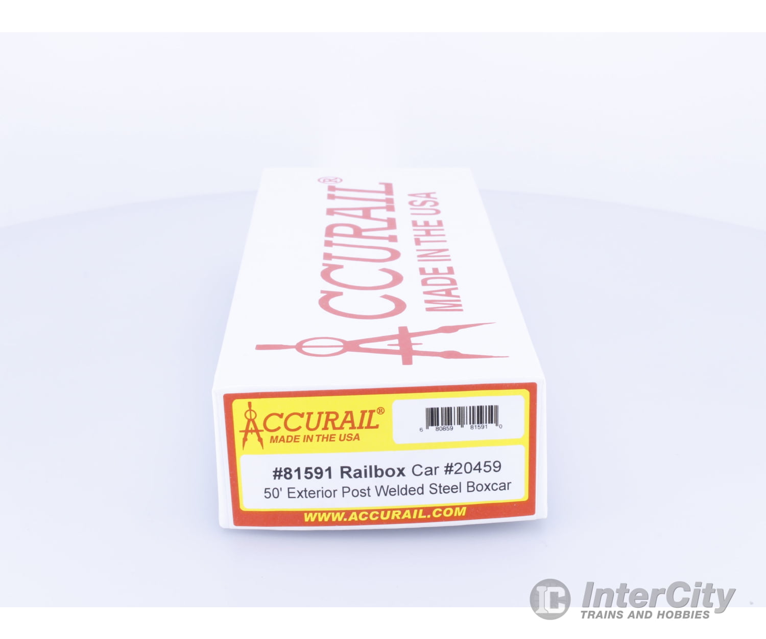 Accurail 81591 HO 50’ Exterior Post Welded Steel Boxcar Railbox (RBOX) 20459 Freight Cars