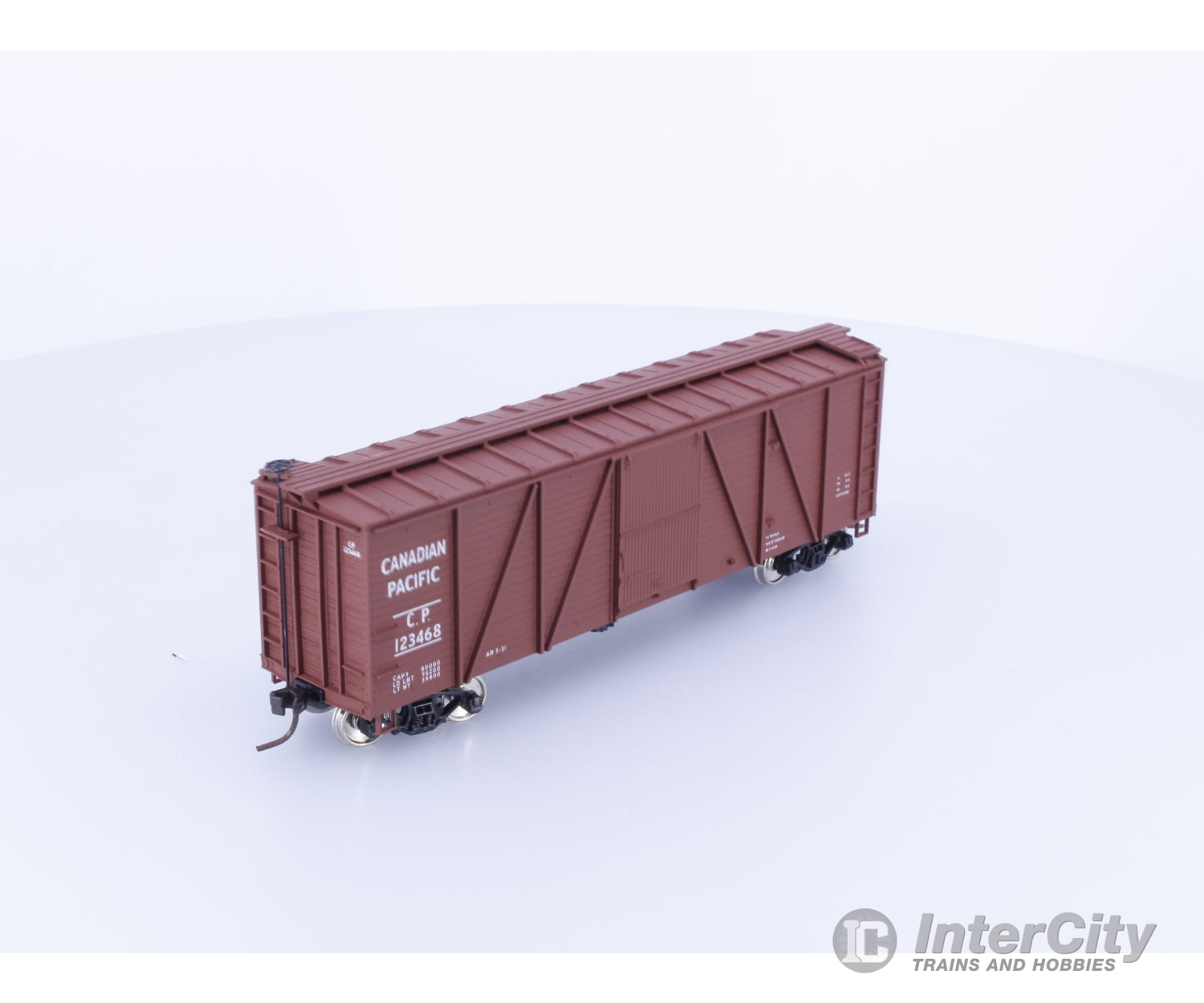 Accurail 97013 HO Accuready 40’ Wood 6 Panel Boxcar #2 Canadian Pacific (CP) 123468 Freight Cars