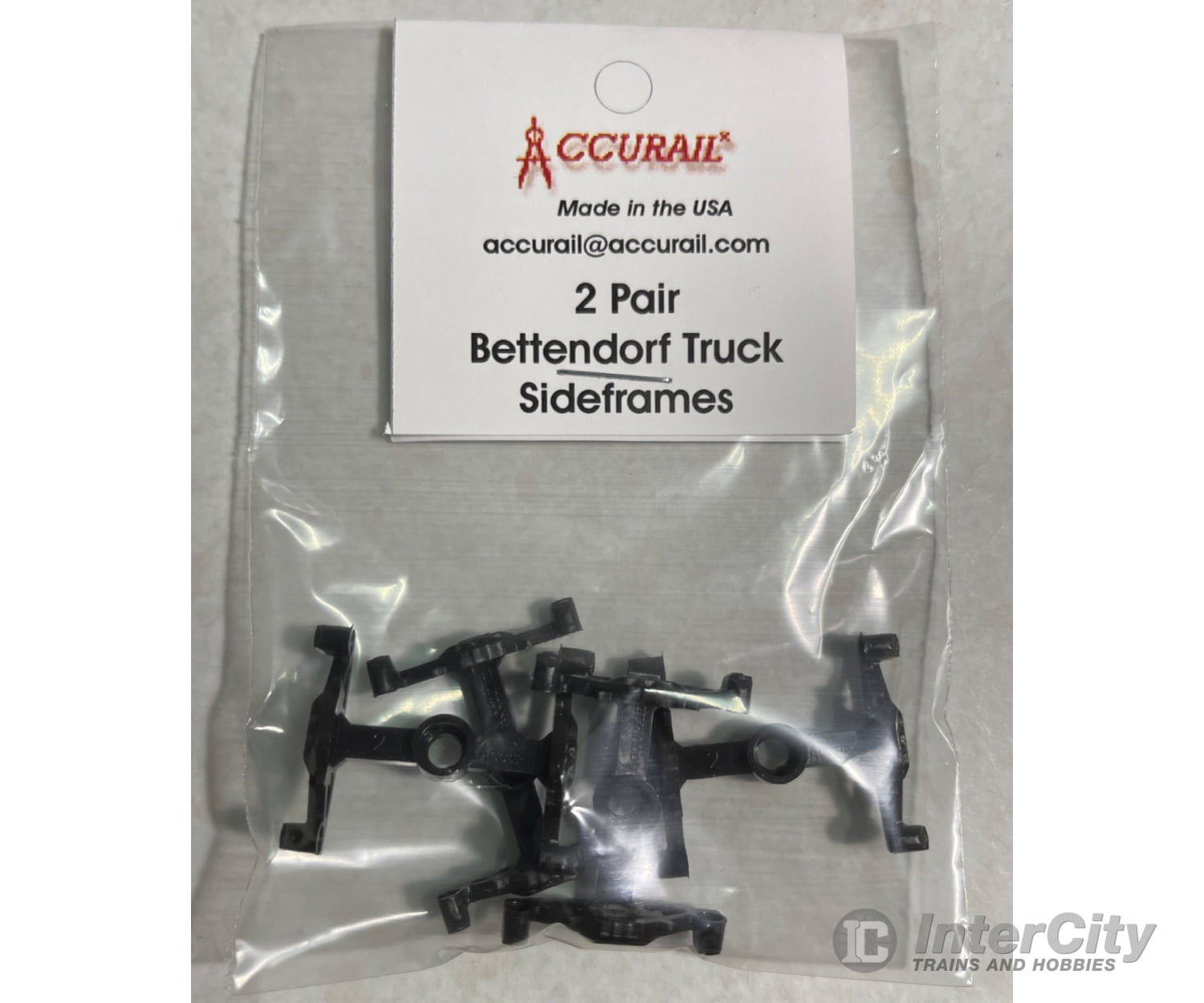 Accurail Ho #151X4 Bettendorf Truck Sideframes Black (2 Pair/4 Pcs) Couplers & Trucks