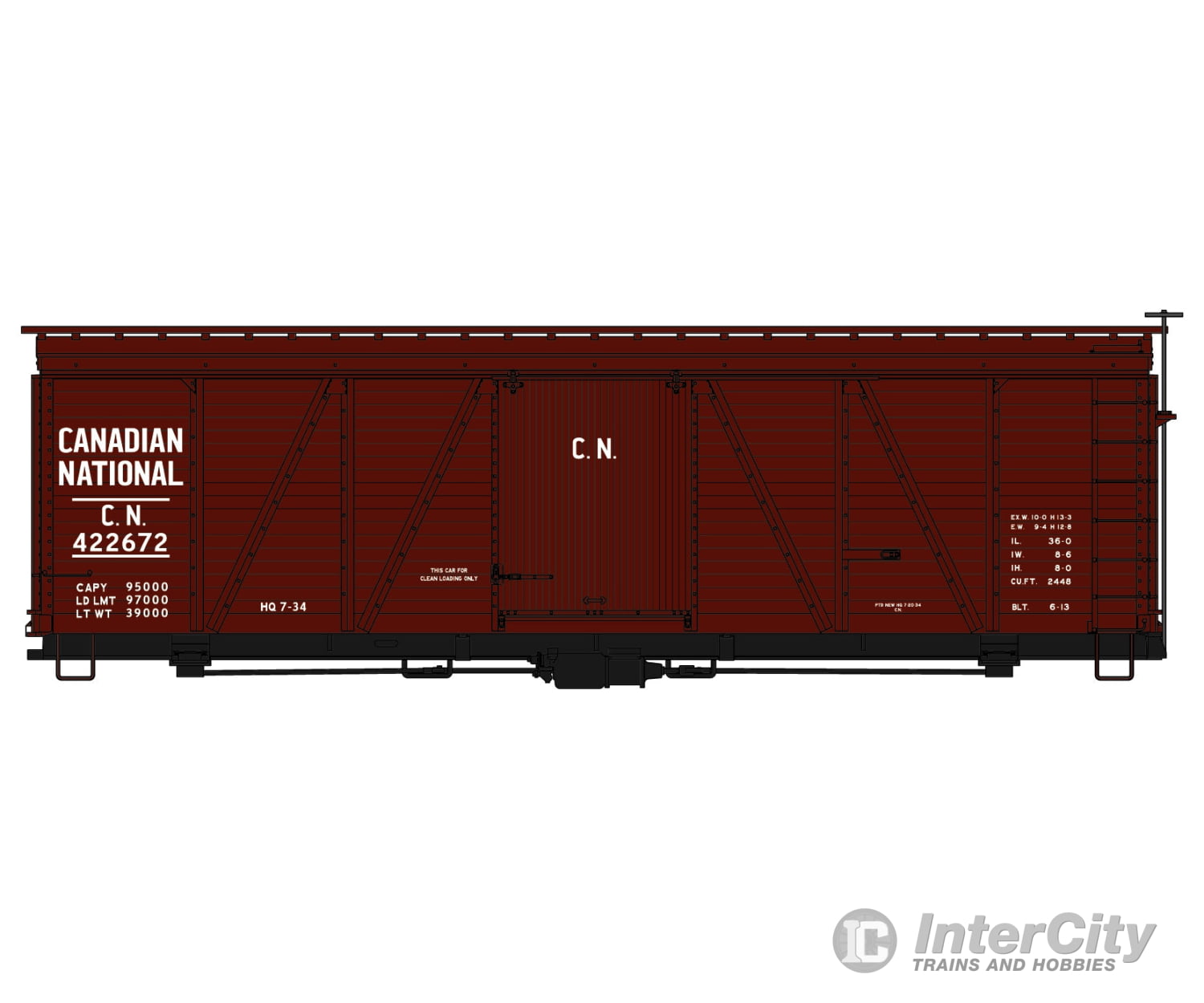Accurail Inc Ho 1154 Cnr 36’ Fowler Box Car Freight Cars