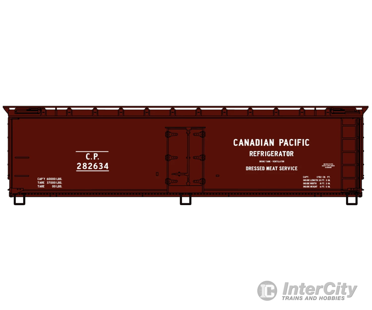 Accurail Inc Ho 4908 Early 40’ Wood Reefer - Kit - - Canadian Pacific 282634 (Boxcar Red Meat