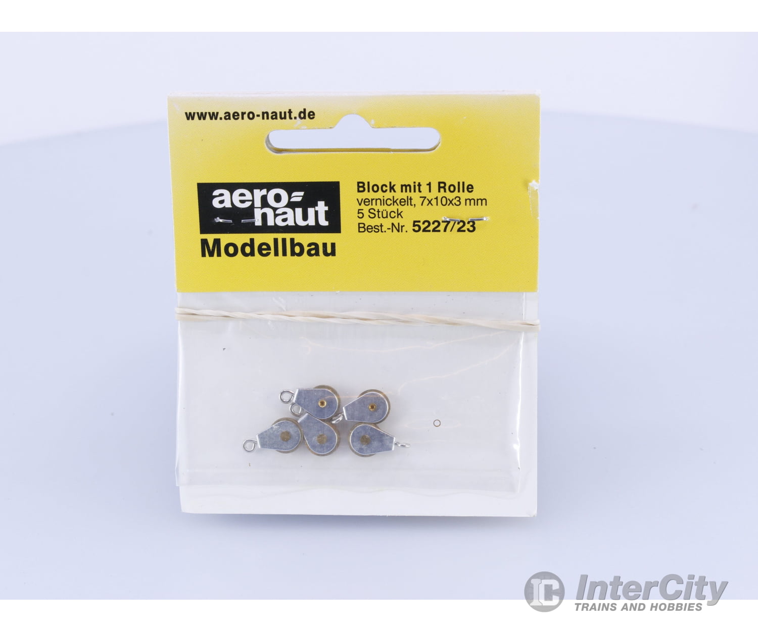 Aero-Naut 5227/23 Nickle-Plated Block with 1 Roll Block mit 1 Rolle 5 pcs #2 Parts