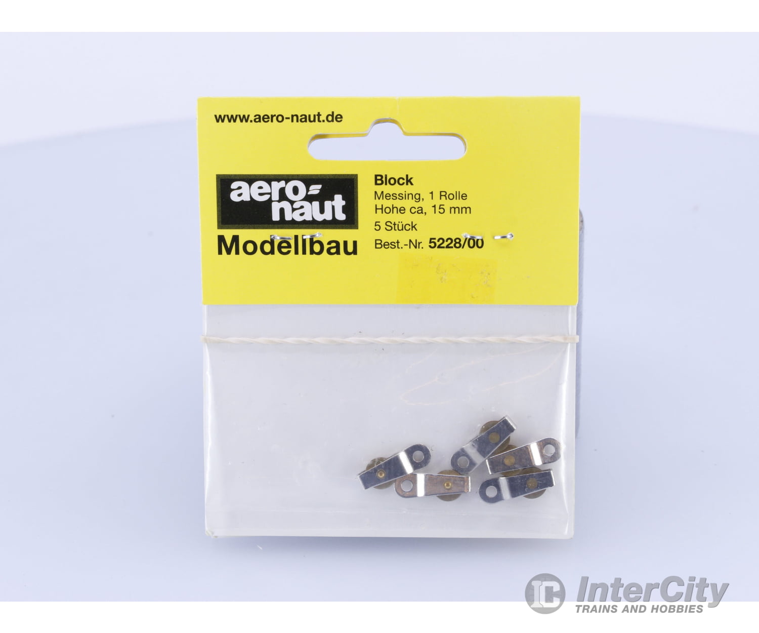 Aero-Naut 5228/00 15mm Brass Block with 1 Roller 5 pcs #1 Parts
