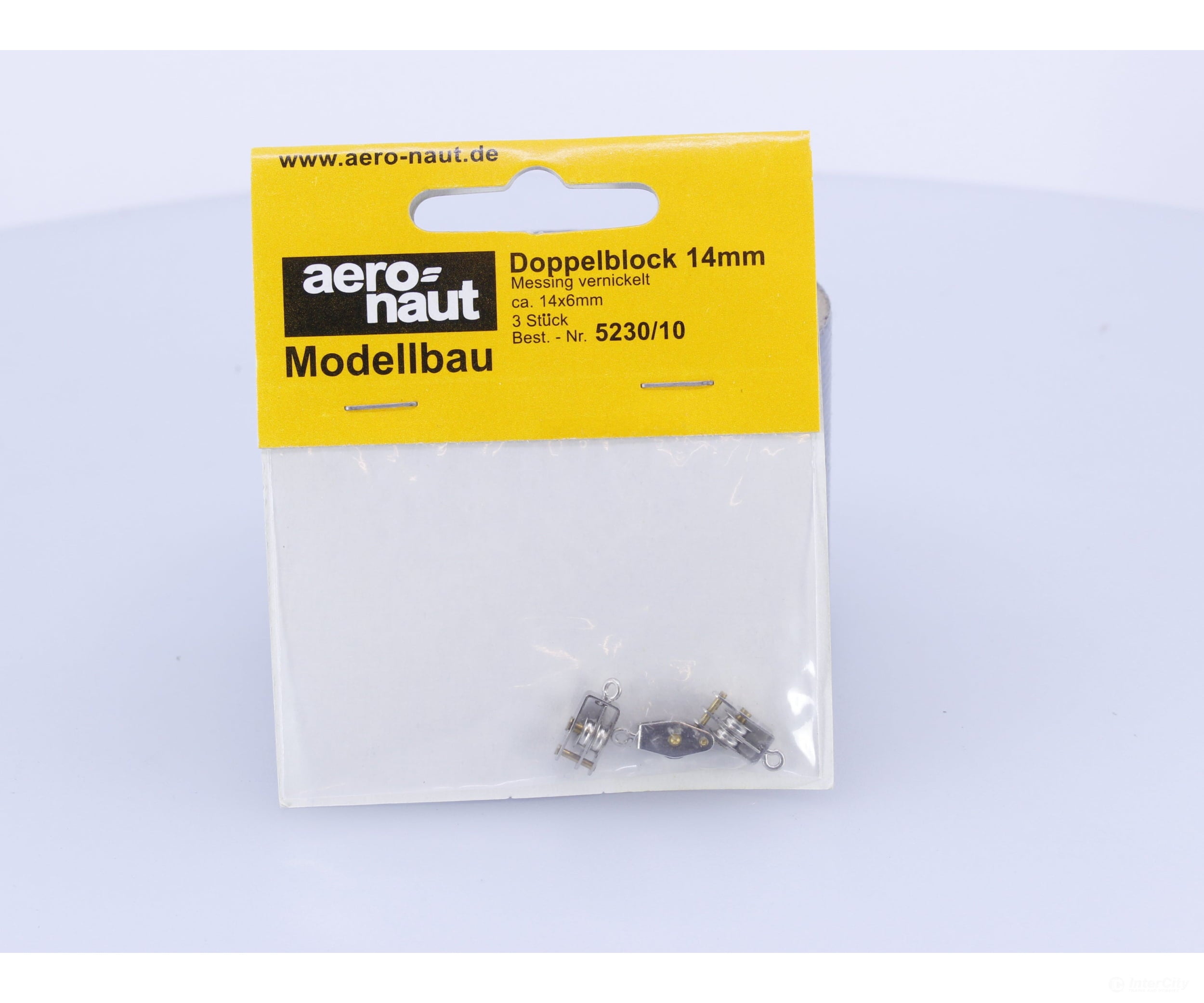 Aero-Naut 5230/10 14mm Nickle-Plated Brass Double Block Roller 3 Pcs #5 Parts
