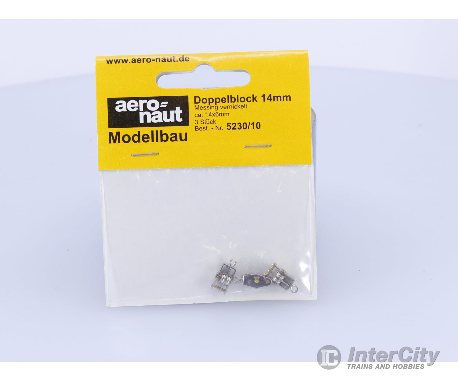 Aero-Naut 5230/10 14mm Nickle-Plated Brass Double Block Roller 3 Pcs #6 Parts