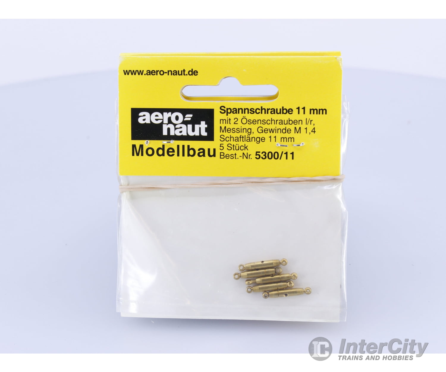 Aero-Naut 5300/11 11mm Shaft Threaded Brass Clamping Screw with 2 Eyebolts 5pcs #3 Parts