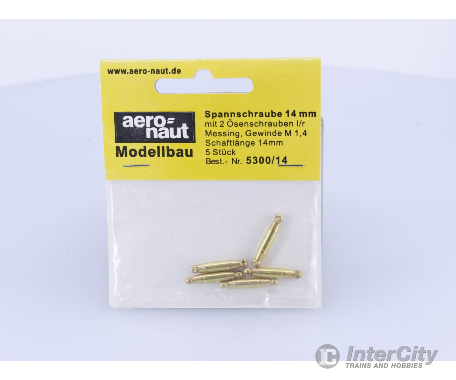Aero-Naut 5300/14 14mm Shaft Threaded Brass Clamping Screw with 2 Eyebolts 5pcs Parts