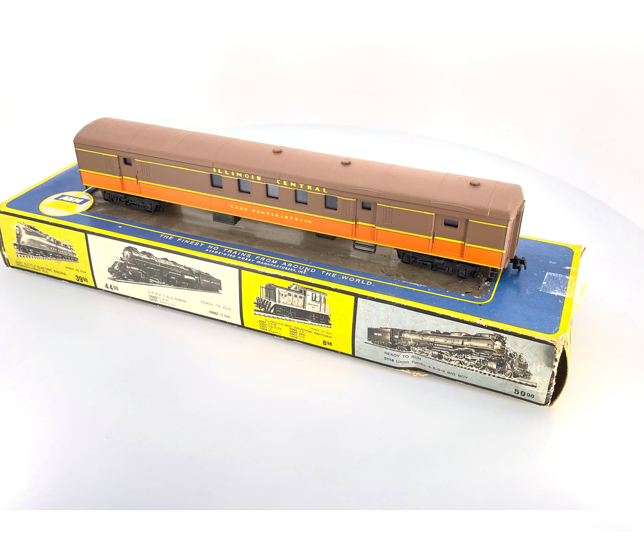 Ahm Minitrains 6403 Ho 1930 R.p.o. Passenger Car 72 Ft. Illinois Central (Ic) (2) Cars
