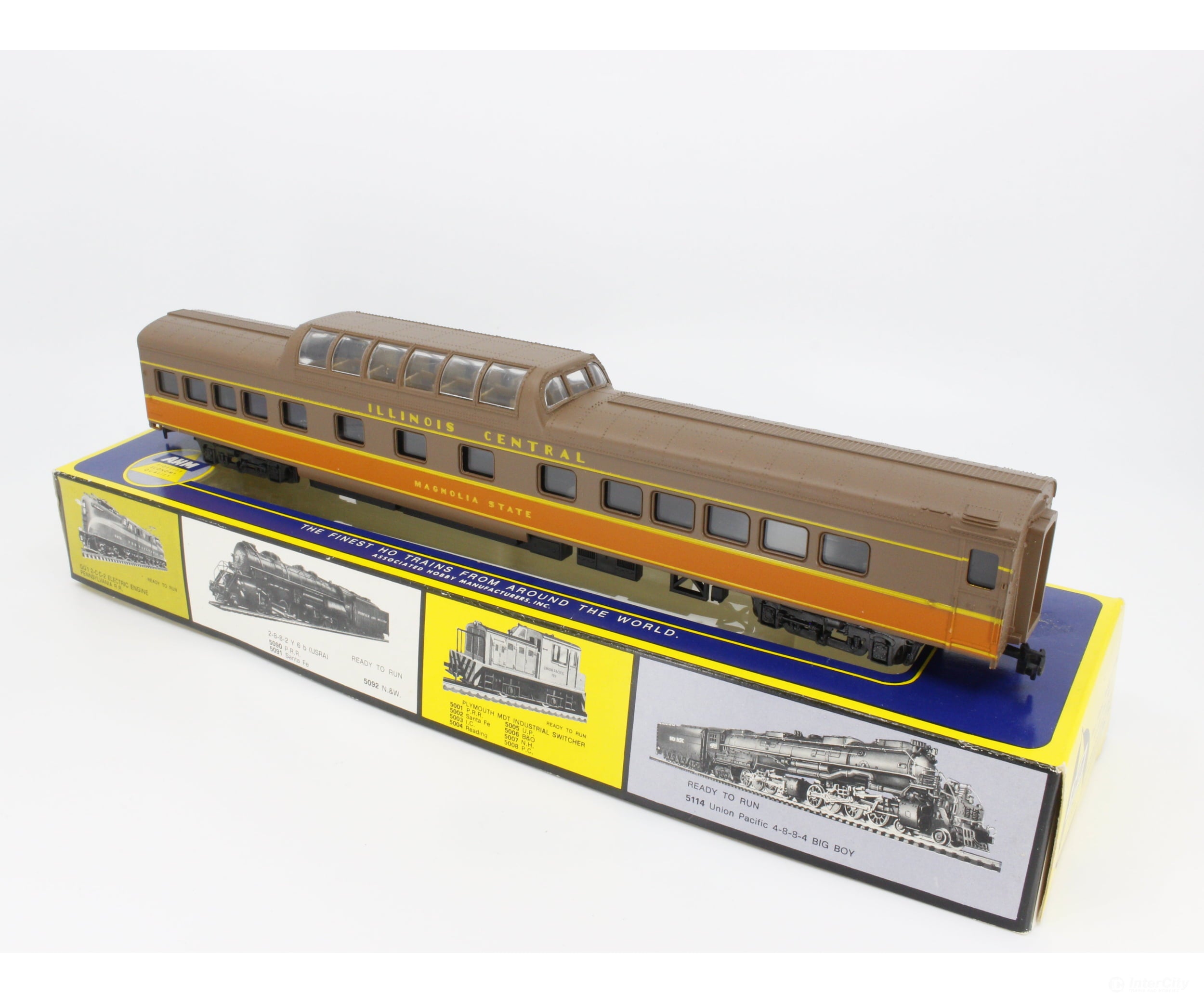 Ahm Minitrains 6405 Ho Vista Dome Passenger Coach Car 85Ft Illinois Central (Ic) Cars