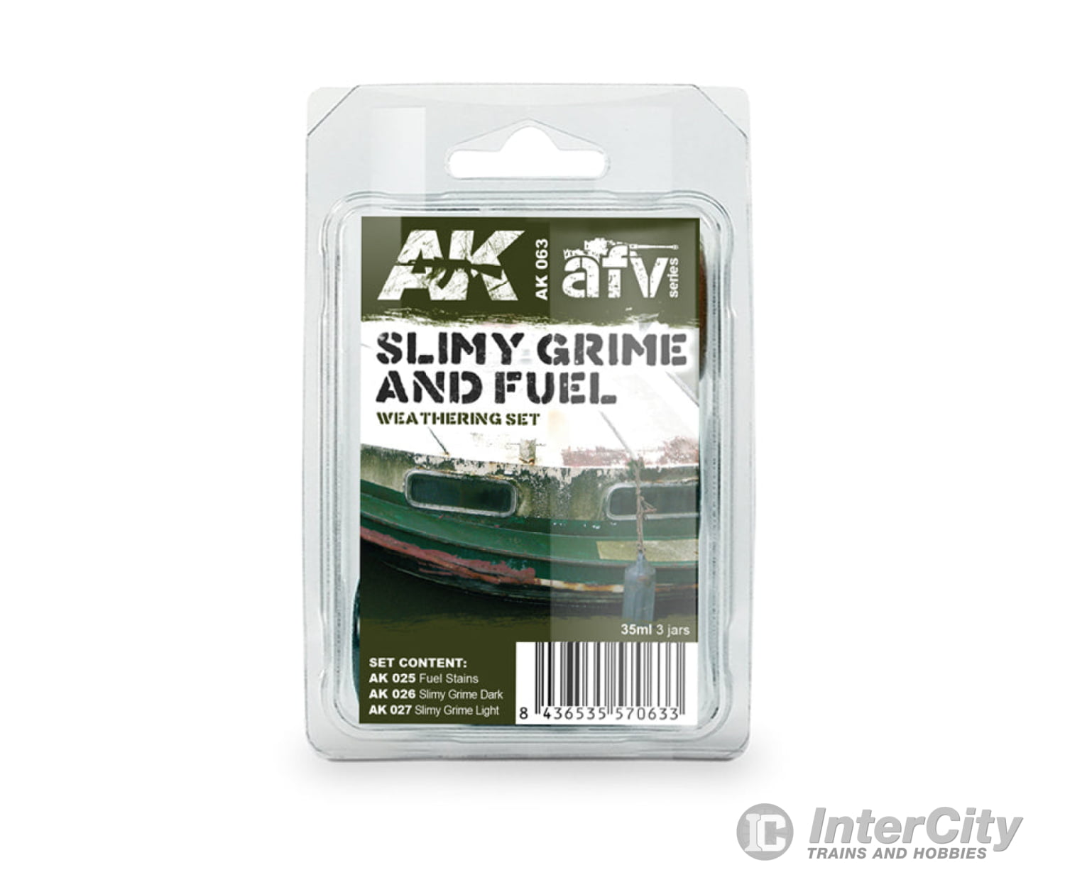 AK Interactive AK063 Slimy Grime & Fuel Weathering Set Weathering