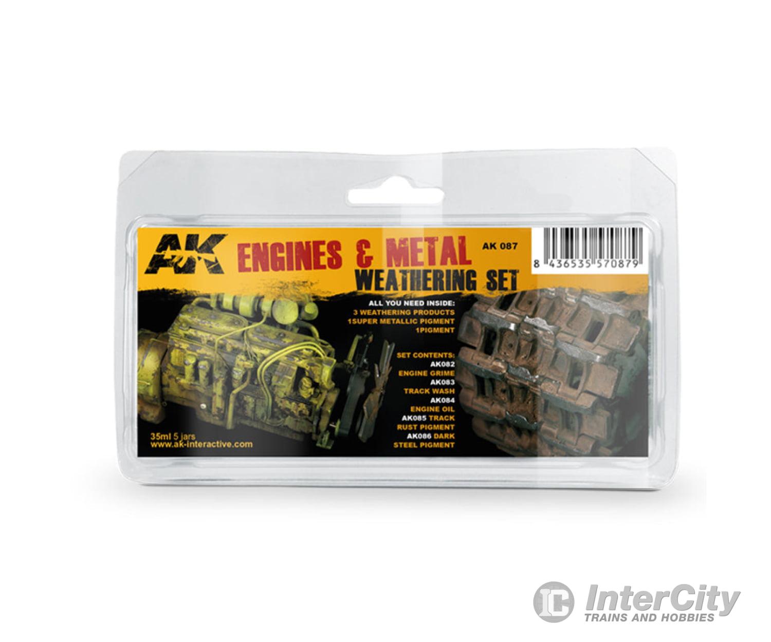 AK Interactive AK087 Engines and Metal Weathering Set Weathering