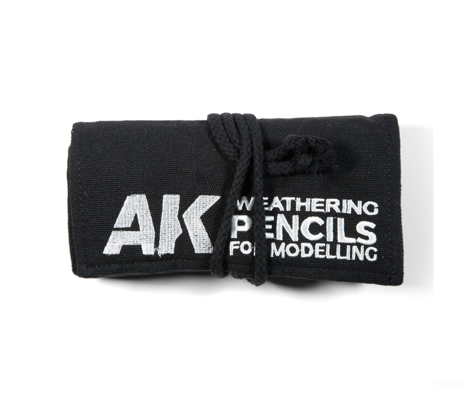 Ak Interactive Ak10048 Weathering Pencils - Full Range Cloth Case (All 37 Colours)
