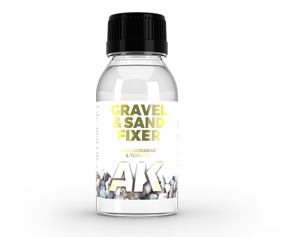 AK Interactive AK118 Gravel and Sand Fixer 35ml Weathering