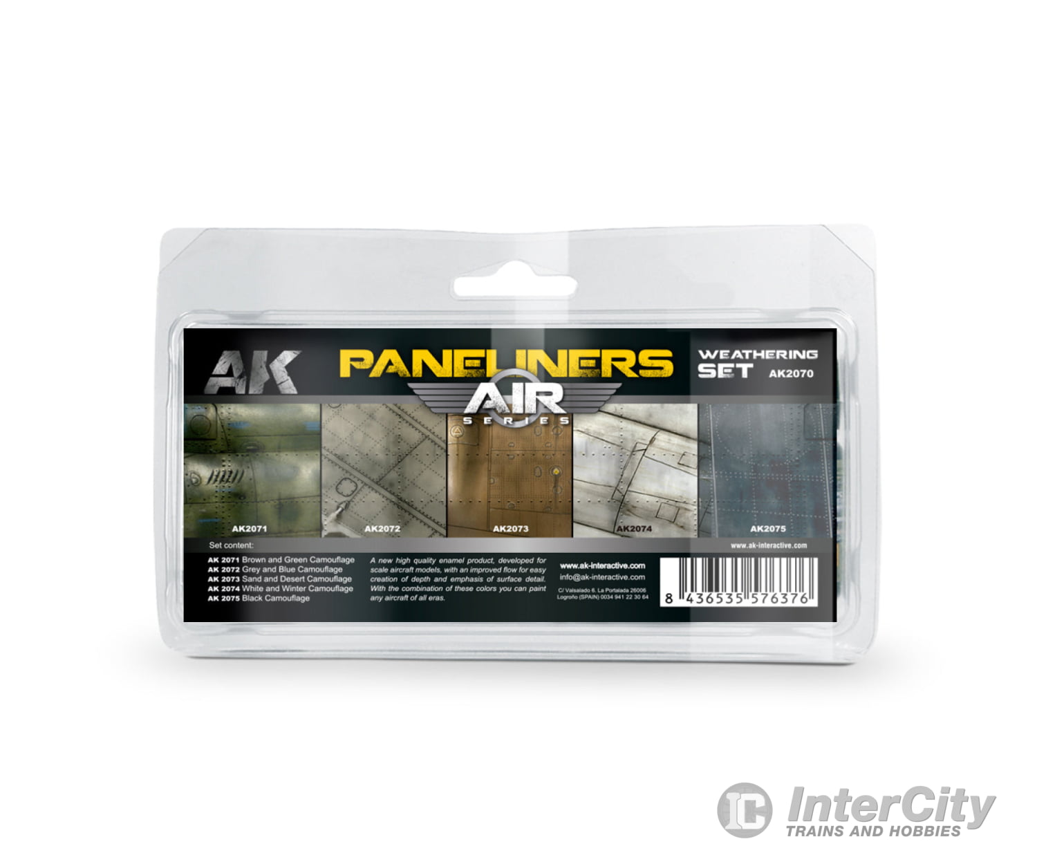 AK Interactive AK2070 Panel Liners Weathering Set - Air Series Weathering