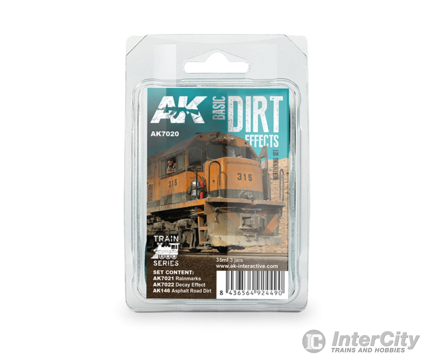 AK Interactive AK7020 Basic Dirt Effects Weathering Set Weathering