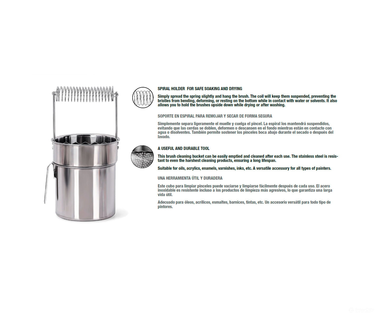 AK Interactive AK9569 Stainless Steel Paint Brush Cleaner - Tools