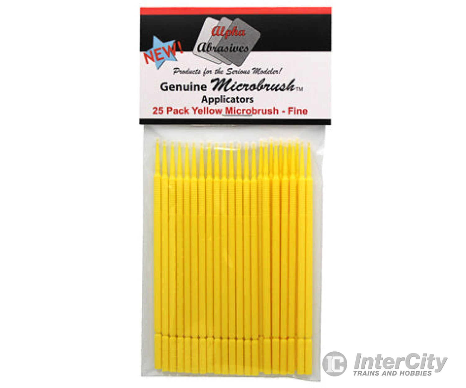 Alpha Abrasives 1301 Micro Brushes Yellow - Fine 25/Pk