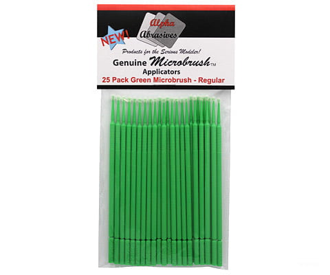 Alpha Abrasives 1302 Micro Brushes Green - Regular 25/Pk