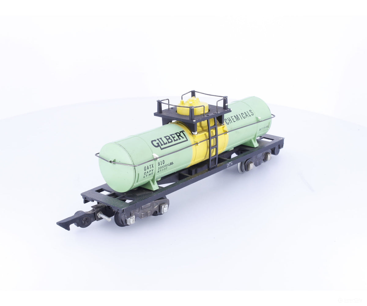 American Flyer Trains 910 S Single Dome Tank Car Gilbert Chemicals GATX Corporation (GATX) 910 - Freight Cars