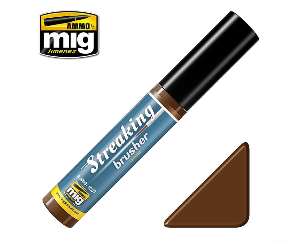 Ammo by Mig AMIG1253 Grime Streaking Brusher Weathering