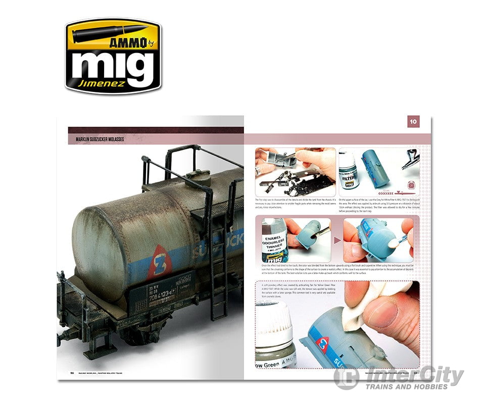 Ammo By Mig Amig6250 Modelling School: Railway Painting Realistic Trains (English) Weathering